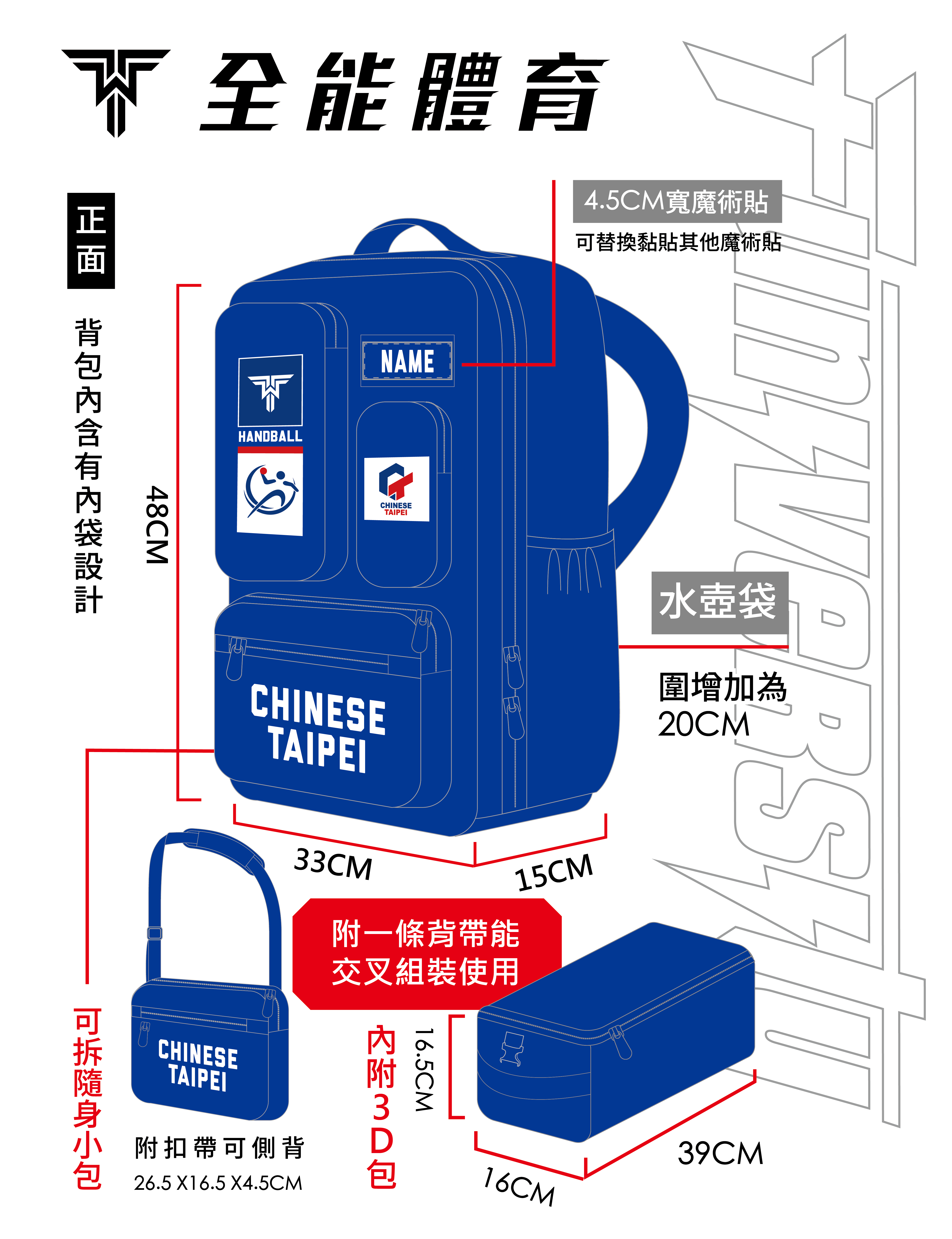 BP02E移地訓練包2.0-二代包（中華藍）